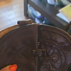 Dan Post Brown Western Equestrian Boots 1291 Men’s size 10 Missing boot strap