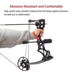 SOPOGER Archery Bow Wrist Sling Adjustable Hunting Strap Braided Orange