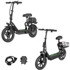 AOVOPRO Electric Scooter, 14» Foldable E-Scooter w/ Suspension Rang 28-62Miles