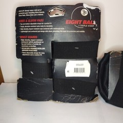 Eight Ball Multi-Sport Knee Elbow Wrist Pads Kid 8+ 3 Pack Combo Guard Black