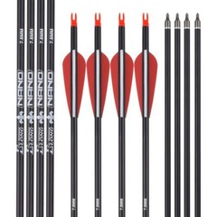 26 inch Carbon Arrow Hunting Arrows with 100 Grain Removable Tips for Archery…