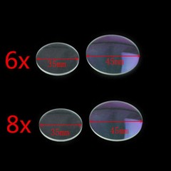 4x 6x 8x Archery Sight Lens Compound Bow Scope Power Clarifiers Glass 35mm 45mm