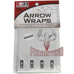 Bohning Blazer Wrap X-Small 4 inch White Reflective 12pk Arrow BlazerWrap #18577