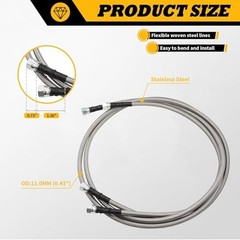 6AN 70″ Transmission Oil Cooler Hose Line kit Compatible with 4L60E 4L80E