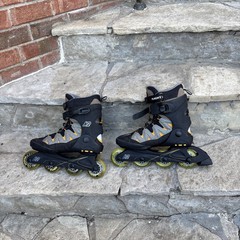 K2 Flight 76 Men’s US Size 9.5 Inline Skates Black Vintage Skate