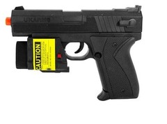 6.5″ Spring Black Airsoft Pistol Gun w/ Laser Sight 125fps BB Air Soft 666af 1/1