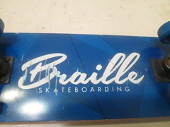 Braille Skateboarding Hand Board 11″ Long Few Scratches on Bottom Normal Use