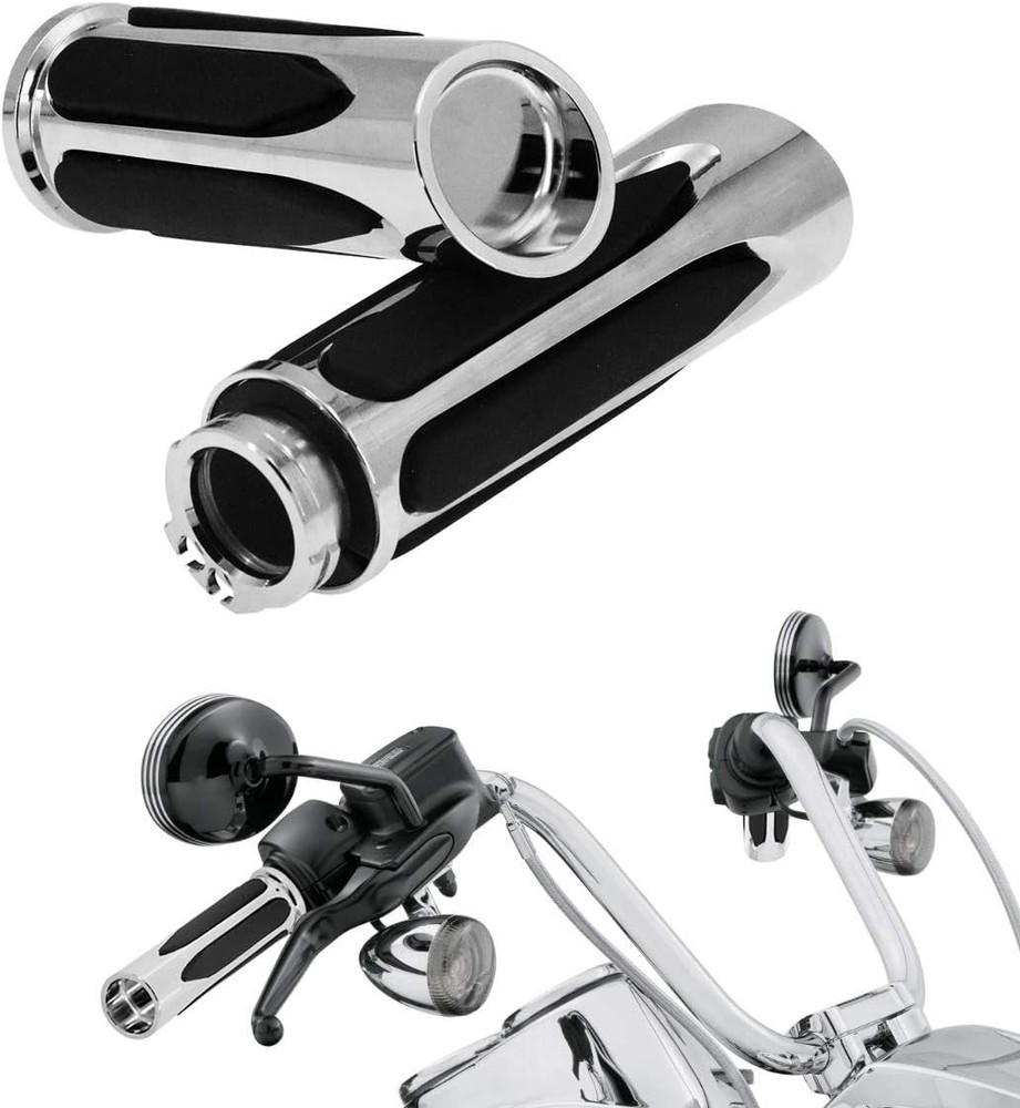 Soft Touch Hand Grips Motorcycle 1 Inch Grips Fit for Harley Touring Sportste…