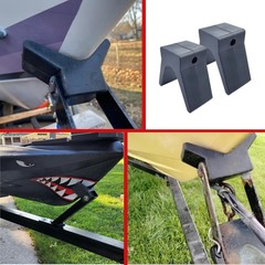 JTEYINH 3 Pack 2″ x 4″ V-Span Boat Trailer Bow Stop,(Rubbe) 1/2″ black