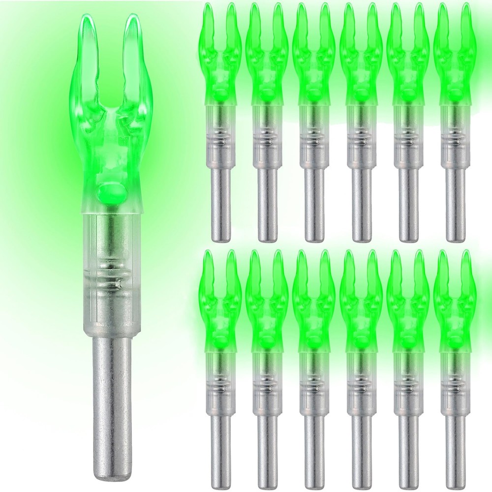 12-Pack or 6-Pack S Lighted Nocks for Arrows .244/6.2mm Lighted Arrow Nocks f…