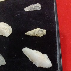 Stone Arrowhead Points Lot w/ Display Case, Multicolor – Hunting Archery