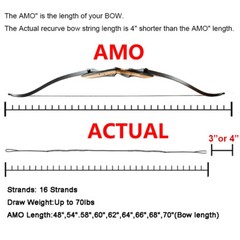 48-70″ Archery Recurve Bow String Traditional Bowstring Handmade Colorful AMO