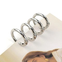 10 Pcs Spring O Rings Metal Round Rings Round Snap Clip Keychain Buckle