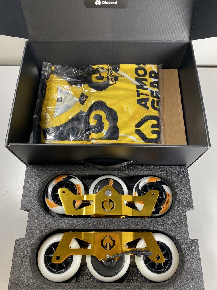 Atmos Gear Electric Skating Yellow Thunder Frames w/ Jersey & Spare Wheels