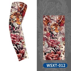 1Pc Seamless Koi Tattoo Arm Sleeve Cooling UV Sun Protection for Sports