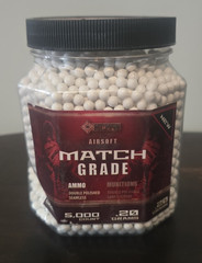 Crosman Elite Match Grade 6mm Airsoft BBs – .20g – 5,000 Count – White