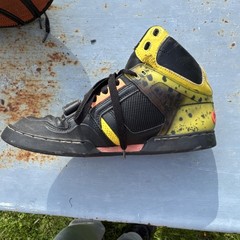 Osiris Tranzor High-Top Skateboarding Shoes Black Yellow Men’s US 12