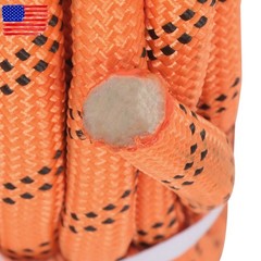 Orange Black 1/2 in ×220′ 48 Stranded Braided Rope Breaking Strength 5174 Pounds