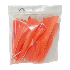 51 Count Gateway Feathers 5″ Left Wing: Parabolic Tangerine Orange 500LPSTG