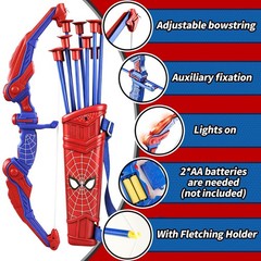 Kids Archery Toy Set with Target and Quiver, Bow and Arrow Game