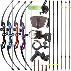 Archery Straight Bow 30-50lbs Takedown Recurve Bow Arrow Fishing Hunting Target