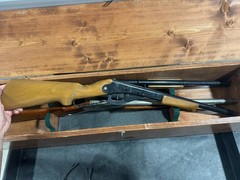 Folk Art Carved Daisy Model 111 Very Nice & 2 Model 36 In Custom Wood Case Look!