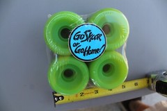Neon Green 60mm Original 80’s Soft Cruiser Vintage Skateboard WHEELS – Set of 4