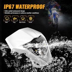 LED Headlight Motorcycle Headlamp Kit with DRL Compatible with 2013-2023 White