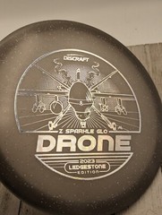 New Discraft Ledgestone 2023 Sparkle GLO Z Drone Midrange Golf Disc 177+ Grams