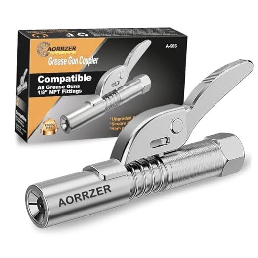 Strong Lock on Grease Gun Couplers, 12000 PSI High, 1 PC
