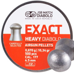 JSB Match 500 Count EXACT HEAVY Domed 4.5mm .177 Caliber Premium Airgun Pellets