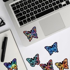 30Pcs Random Cool Neon Colorful Butterfly Nature Animal Waterproof Stickers