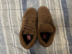 éS Brown Suede Low Top Lace-Up Skateboarding Shoes Men’s US 8.5 D