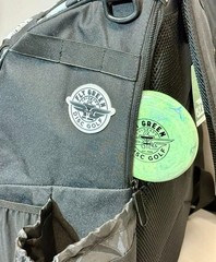 FLY GREEN DISC GOLF BACKPACK NUMBSKULL w/ 2 DRINK HOLDERS HOLDS 20-25 DISCS