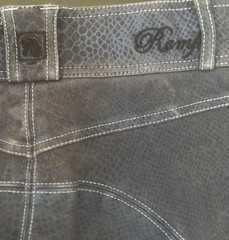 Romph Full Seat Breeches Equestrian Riding Pants Blue/Blk Animal Print Size 24R