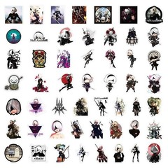 Mix 10/50 PCs Nier Automata 2B Anime Game Luggage Laptop Car Kid Gift Sticker