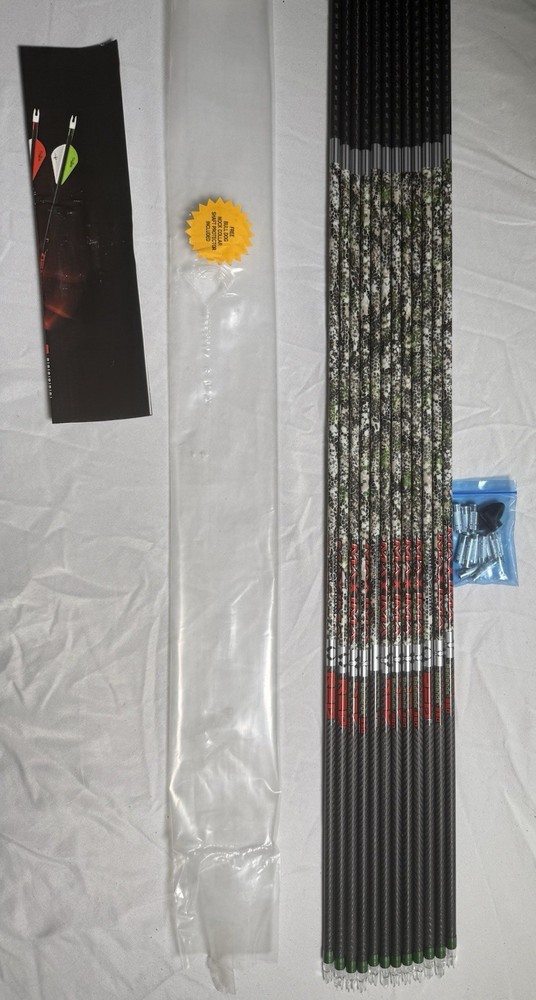 Carbon Express Maxima RED Badlands 350 Spine Shafts – 12 Pack (New) (D)