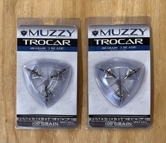 Muzzy Trocar 100gr 3-Blade Fixed Broadheads Archery Hunting – NEW