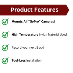 BOWPRO Compound Bow Mount for GoPro / Action Camera Lightweight Archery Mount