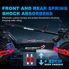 30MPH Electric Scooter Adult 1200W 11″ Off-Road Foldable Fast E-Scooter