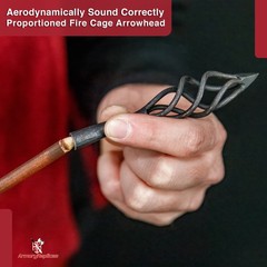 The Sizzling Archers Handforged Iron Cage Medieval Fire Arrowhead