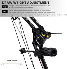Adjustable Archery Eagle Compound Bow Set 20-70Lbs for Teens & Adults