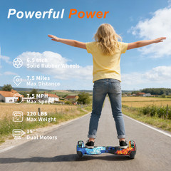 Commugo Hoverboard Off Road Self Balancing Scooter w/ Bluetooth Speakers UL 2272