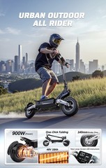 OOTD T10 11» Adults Electric Scooter 900W 18AH Folding E-Scooter Off-road 34MPH