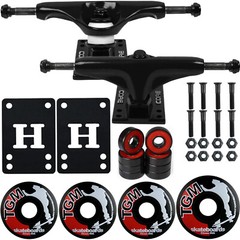 Core Skateboard Package 5.0″ Black Trucks with 52mm Black Wheels + Components