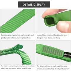 25mm Nylon Tubular Webbing 1-Inch, 29KN/6520 lbs, Strong Sewn Strap for Climbing