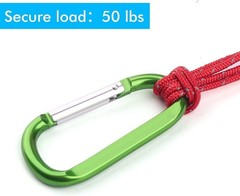 Multi-Color 3″ Aluminum Carabiners – 6 Durable Keychain Clips for Outdoor Use