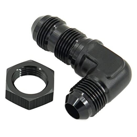 8AN Male to Male 90 Degree Bulkhead Flare Fitting Union Adapter 8AN 90 Degree