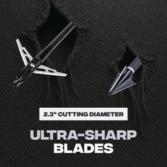 BALLISTA Mechanical Broadheads – 100 Grain 2-Blade Expandable Hunting Tips – 3pc