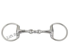 Lift Sports Eggbutt Snaffle Horse Bit Lozenge Fat Double Joint Oval Link Silver
